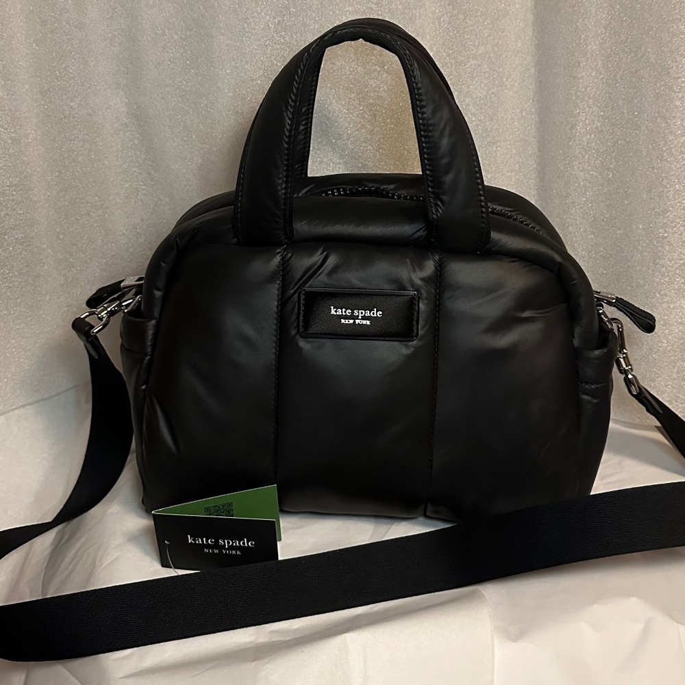 Brand New Kate Spade New York Choux Puffy Black Handbag